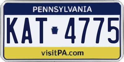 PA license plate KAT4775