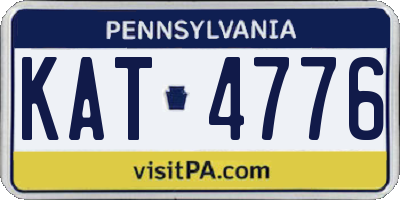 PA license plate KAT4776
