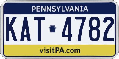 PA license plate KAT4782