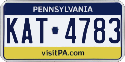 PA license plate KAT4783