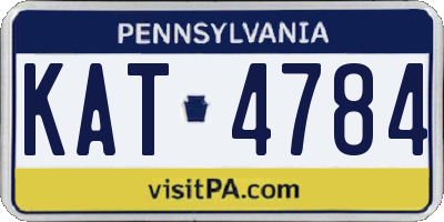 PA license plate KAT4784