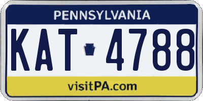 PA license plate KAT4788