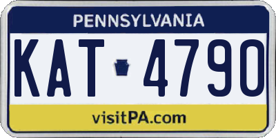 PA license plate KAT4790