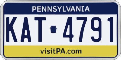 PA license plate KAT4791