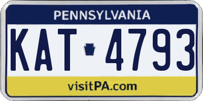 PA license plate KAT4793