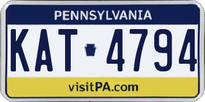PA license plate KAT4794