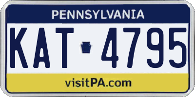 PA license plate KAT4795