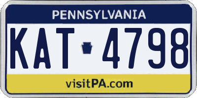 PA license plate KAT4798