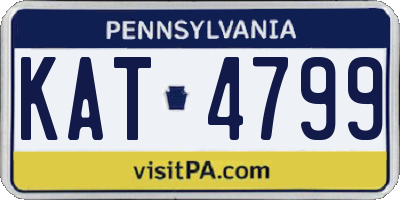 PA license plate KAT4799