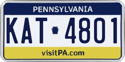 PA license plate KAT4801