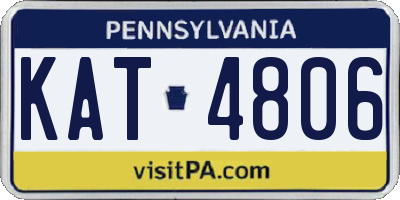 PA license plate KAT4806