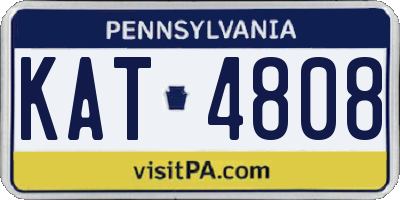 PA license plate KAT4808