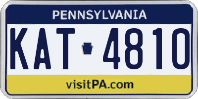PA license plate KAT4810