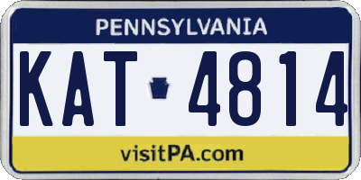 PA license plate KAT4814