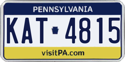PA license plate KAT4815
