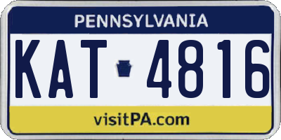 PA license plate KAT4816