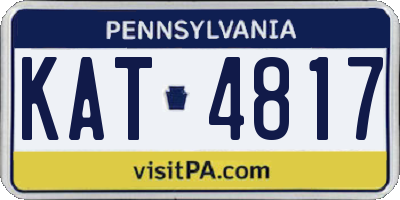PA license plate KAT4817