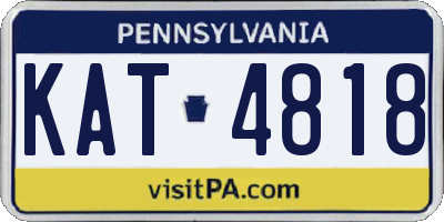 PA license plate KAT4818