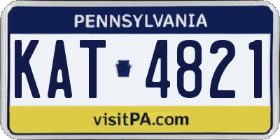 PA license plate KAT4821