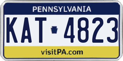PA license plate KAT4823
