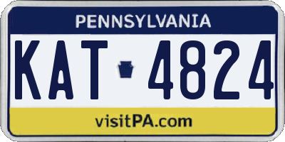 PA license plate KAT4824