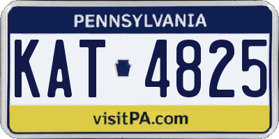 PA license plate KAT4825