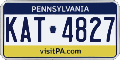 PA license plate KAT4827