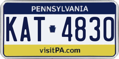 PA license plate KAT4830
