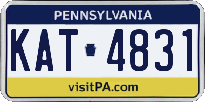 PA license plate KAT4831