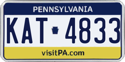 PA license plate KAT4833