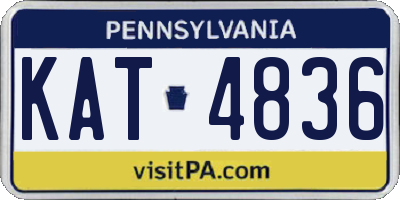 PA license plate KAT4836