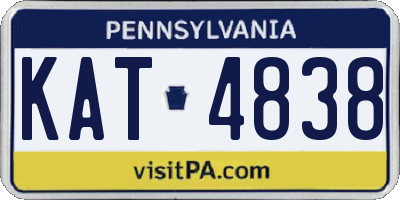 PA license plate KAT4838