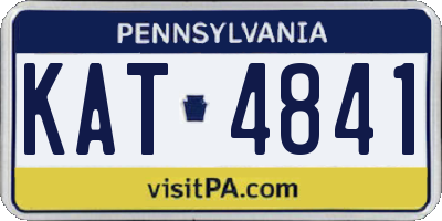 PA license plate KAT4841