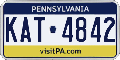 PA license plate KAT4842