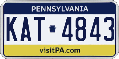 PA license plate KAT4843