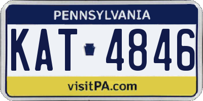 PA license plate KAT4846