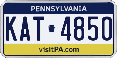 PA license plate KAT4850