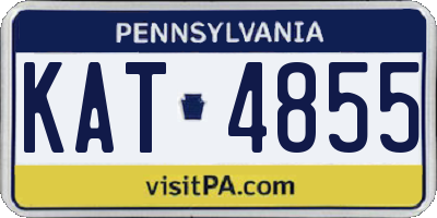 PA license plate KAT4855