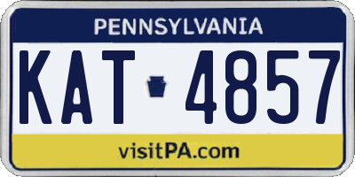 PA license plate KAT4857