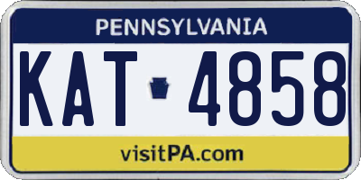PA license plate KAT4858