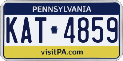 PA license plate KAT4859