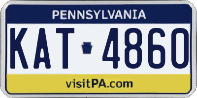 PA license plate KAT4860