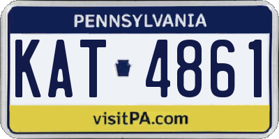 PA license plate KAT4861