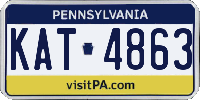 PA license plate KAT4863