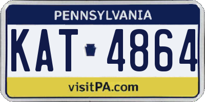 PA license plate KAT4864
