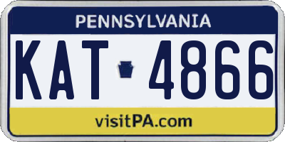 PA license plate KAT4866