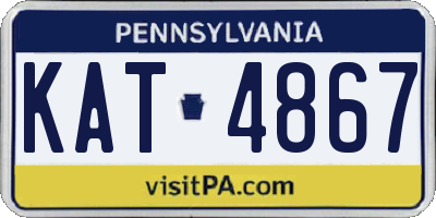 PA license plate KAT4867
