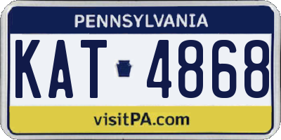 PA license plate KAT4868