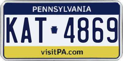 PA license plate KAT4869