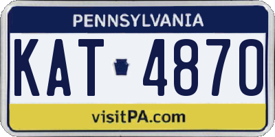 PA license plate KAT4870